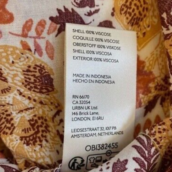 Anthropologie Pilcro The Romy  Buttondown Shirt Peach Rust Burgundy Harvest Gold - Picture 5 of 6